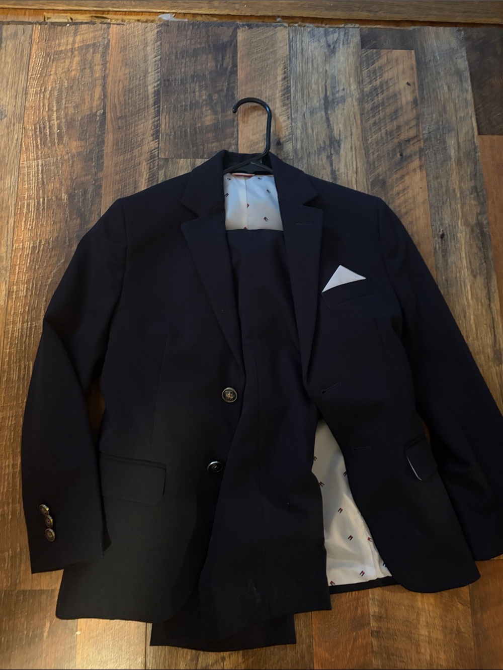 Boys Tommy Hilfiger Size 8 Navy Suit Blazer and Pants.